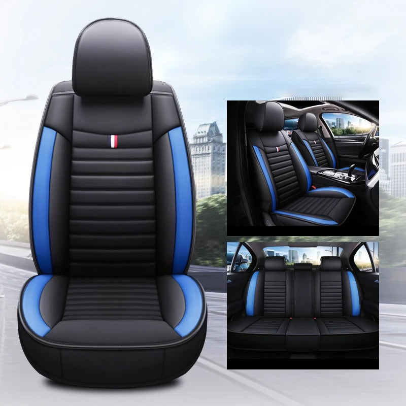 Universal Leather Car Seat Cover for Car - Black, Blue, Red - Delicate Leather