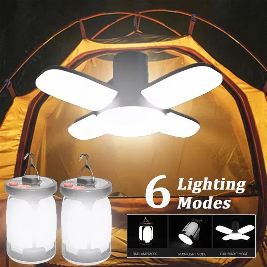 High-Power Solar LED Camping Lantern – 4500mAh Rechargeable, 1000LM Emergency Power Bank
