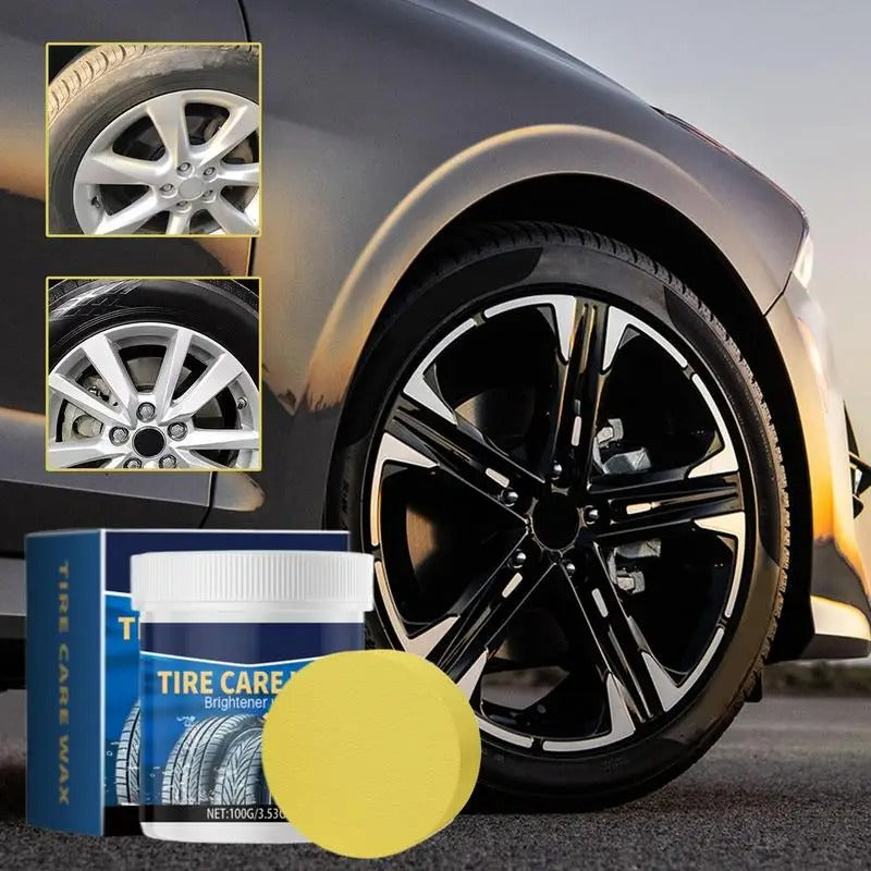 Car Tire Coating Paste – 100g Long-Lasting Tire Dressing & Stain Remover - Delicate Leather