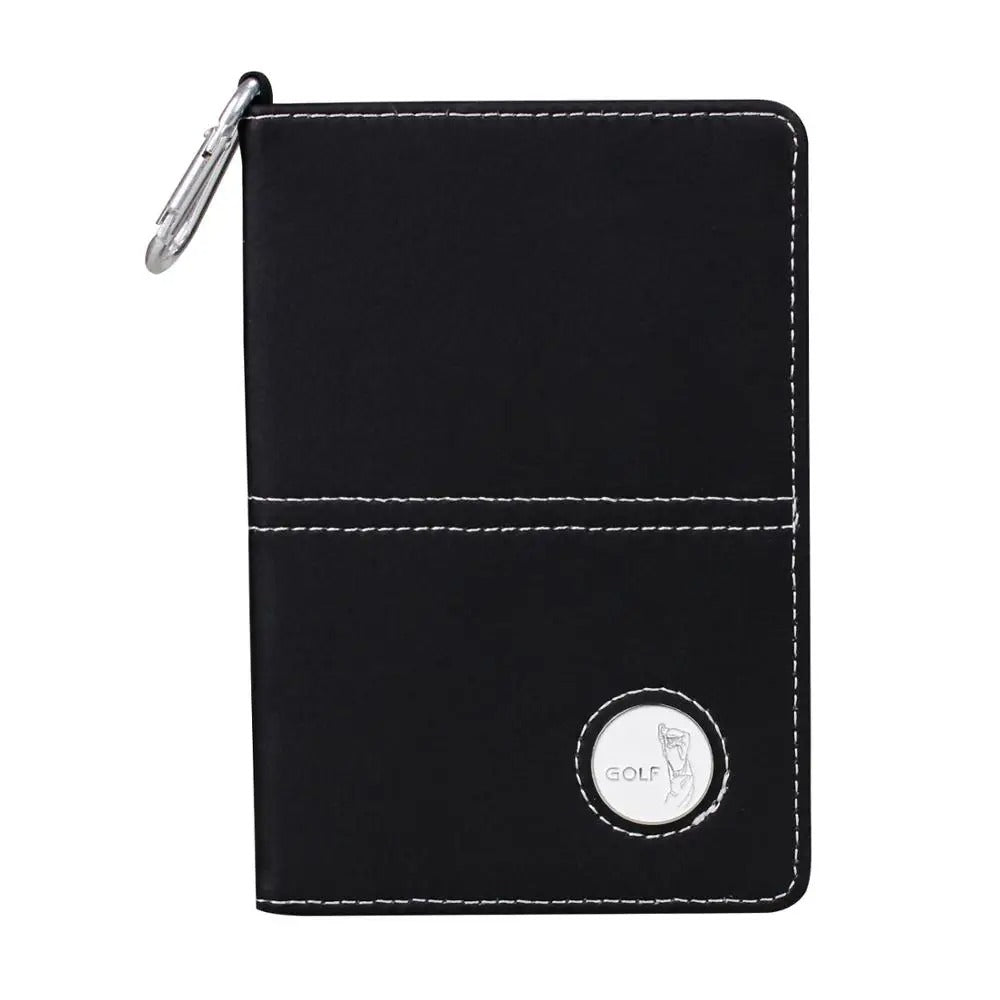 Deluxe PU Leather Golf Scorecard Holder – Includes Golf Marker & Hook - Delicate Leather