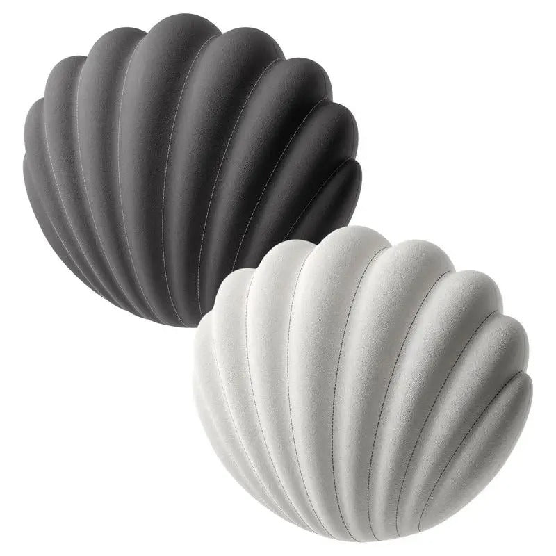 Seashell Shaped Decorative Car Seat Pillow – Soft Velvet Accent Throw Pillow - Delicate Leather
