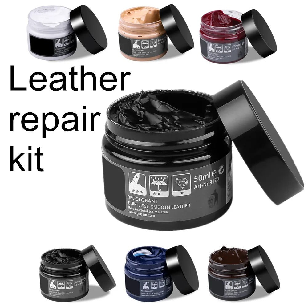Liquid Skin Leather Repair Kit – No-Heat Restoration for Car Seats, Sofas, and Leather Goods - Delicate Leather