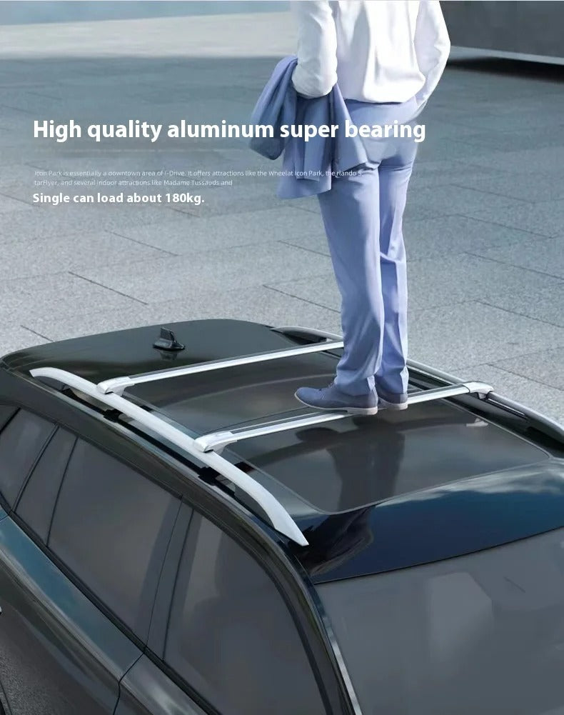 Universal SUV Aluminum Alloy Roof Rack Crossbars - Travel Luggage Carrier Crossbars
