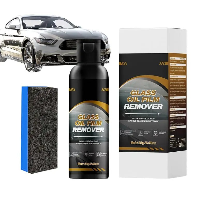 Professional Car Window Oil Film Cleaner – 150g Windshield & Glass Oil Film Remover - Delicate Leather
