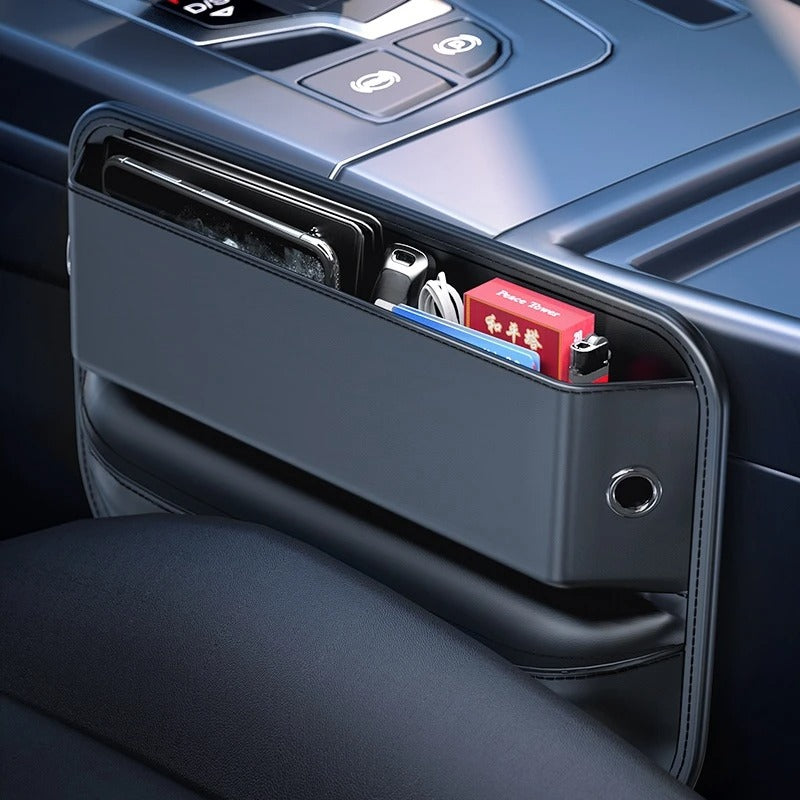 Car Slot Central Control Storage Box – Leather Seat Crevice Organizer - Delicate Leather