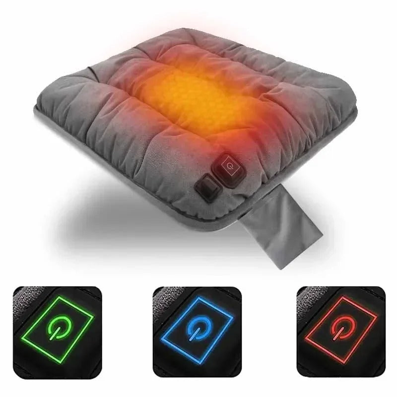 Adjustable Electric Car Seat Heating Pad – Universal Heated Cushion for Winter Comfort - Delicate Leather