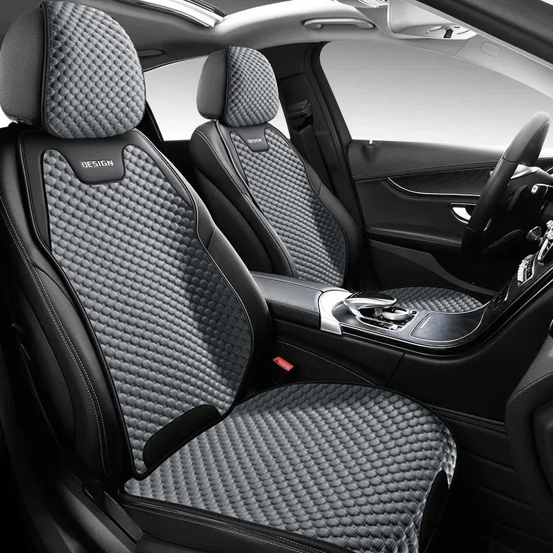 Ice Silk Car Seat Cushion - Ventilated, Universal Fit, All-Season Comfort for Single Seats ( 1PCS) - Delicate Leather