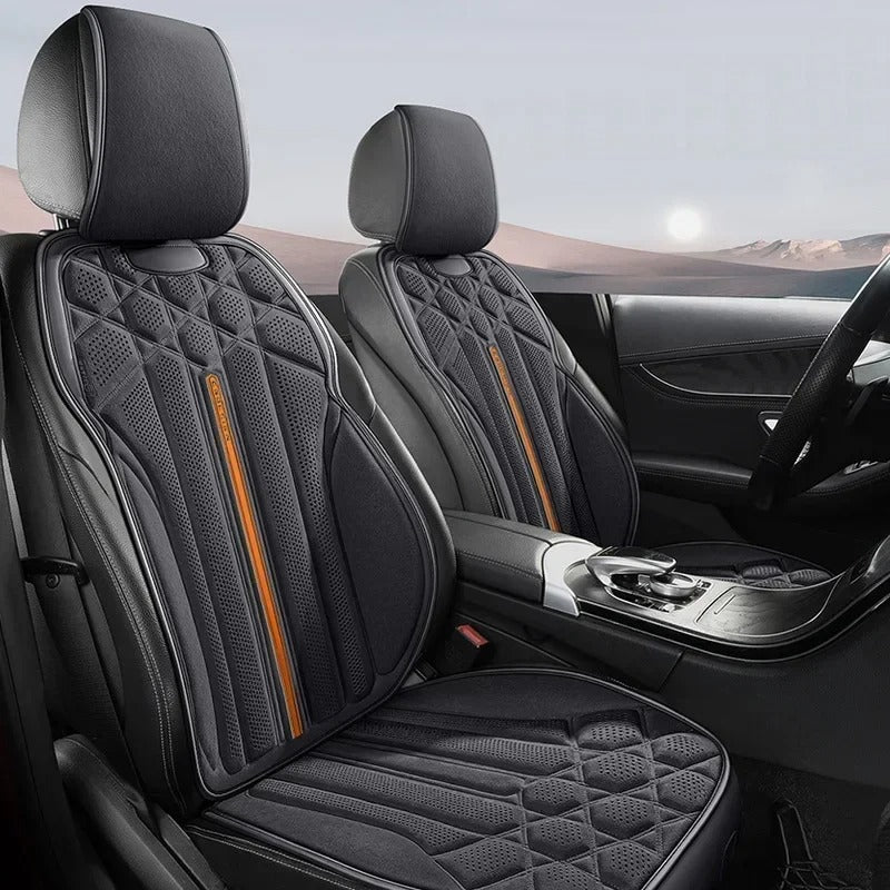 Universal Soft Suede Car Seat Cover - Breathable, Anti-Slip Driver's Support Cushion - Delicate Leather