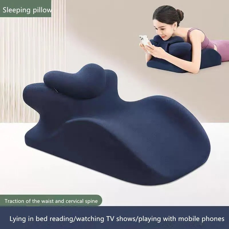 Multifunctional Prone Sleeping Pillow – Memory Foam Bed Cushion for Adults - Delicate Leather