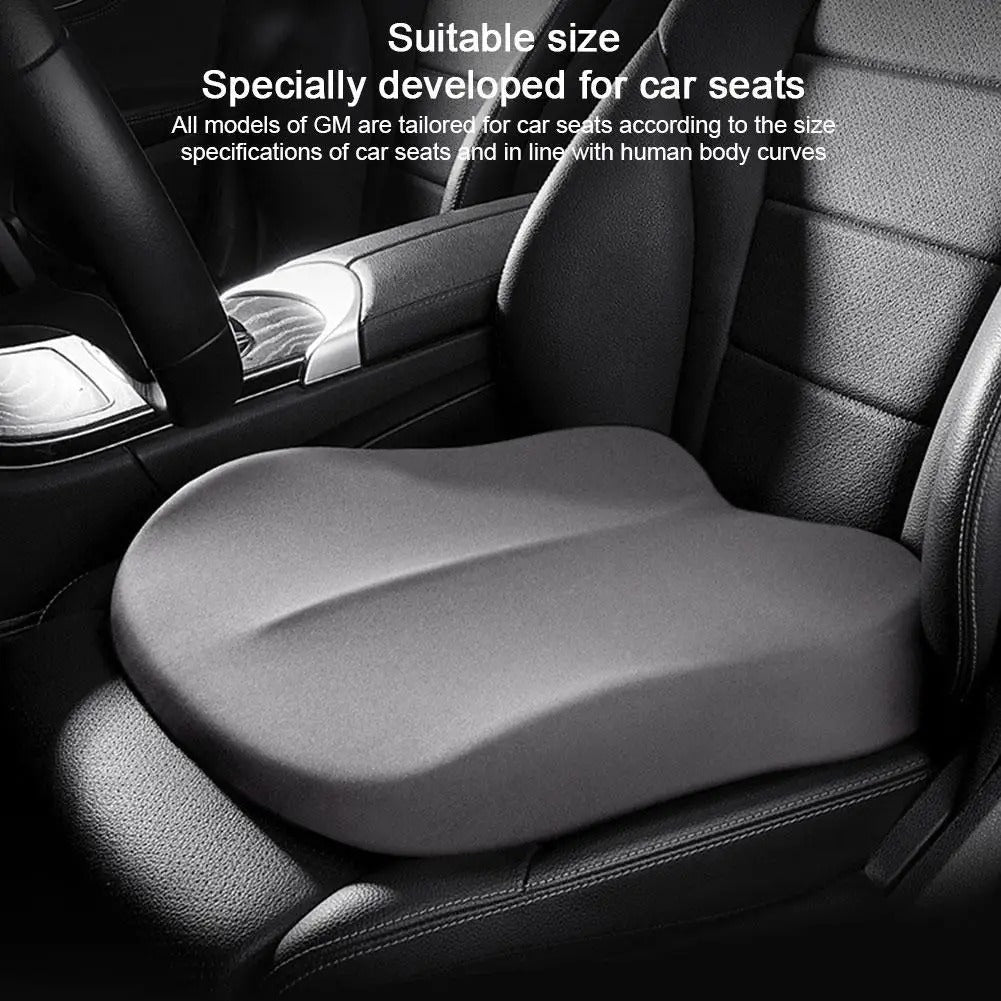 Memory Foam Driver Seat Booster Cushion – All-Season Universal Comfort for Car, Office, and Home Use - Delicate Leather