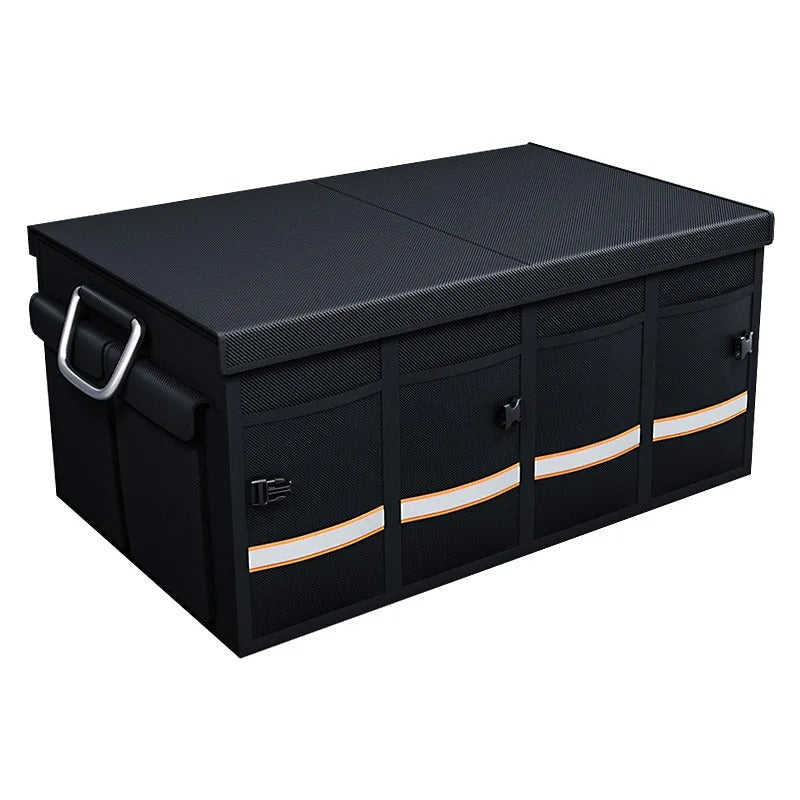 Foldable Car Trunk Storage Box – 46L/66L Multipurpose Organizer for Cars and SUVs - Delicate Leather