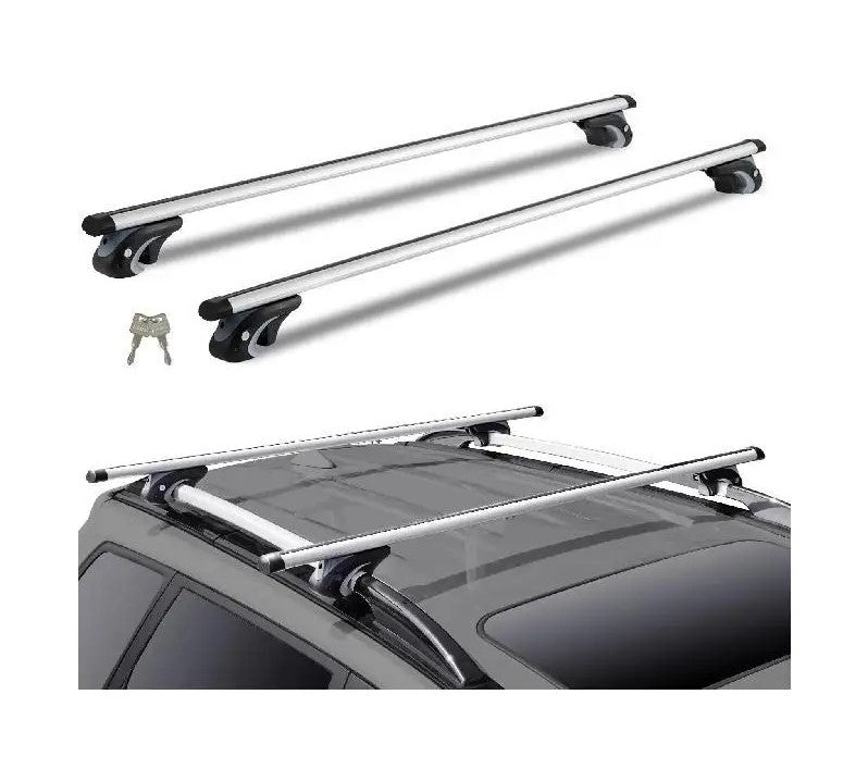 Adjustable Aluminum Roof Rack Crossbar - 200 lbs Load Capacity for Baggage, Bikes, and Luggage Carrier - Delicate Leather
