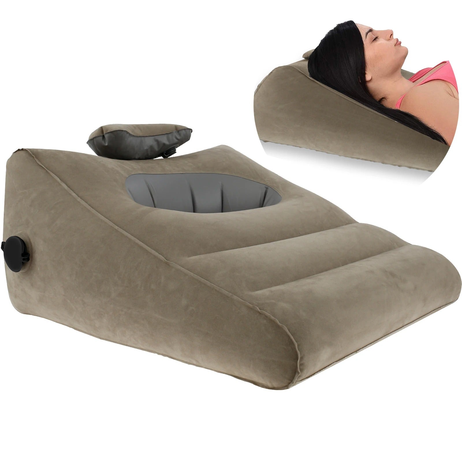 Inflatable Wedge Pillow – Multi-Functional Leg Rest, Lumbar Support, and Travel Cushion
