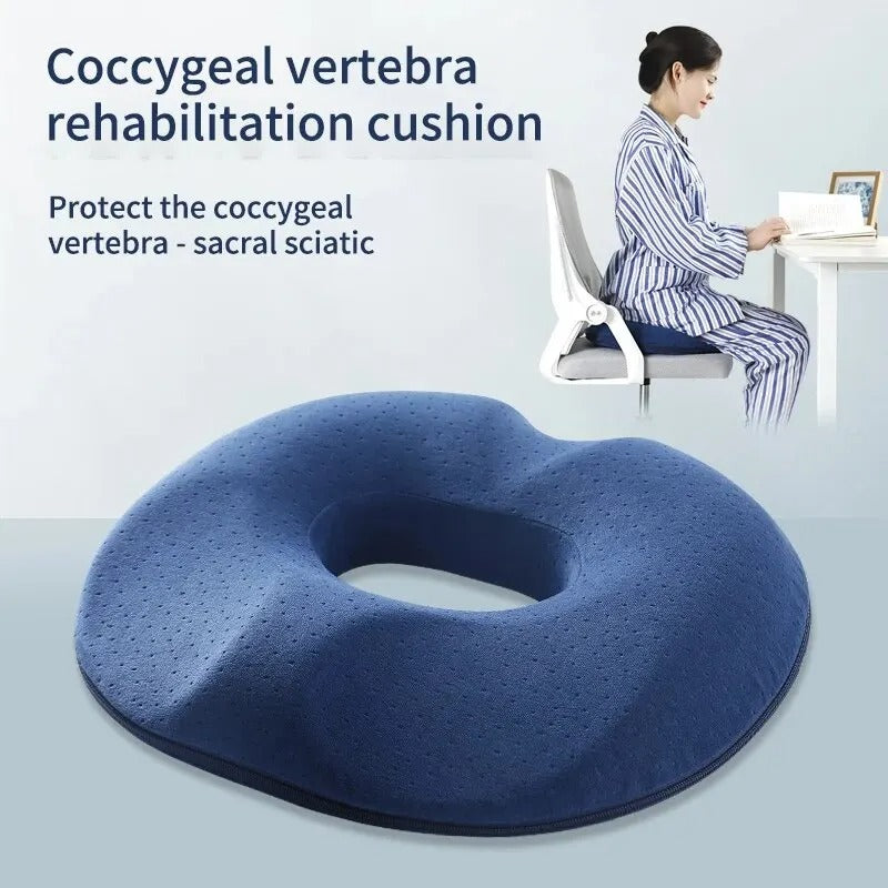 Memory Foam Decompression Seat Cushion – Postoperative Relief for Hemorrhoids and Office Comfort - Delicate Leather