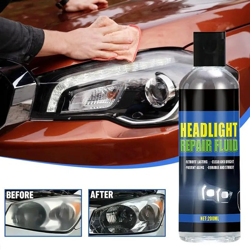 Headlight Cleaner & Restorer – UV Protection & Clarity Restoration (200ml) - Delicate Leather