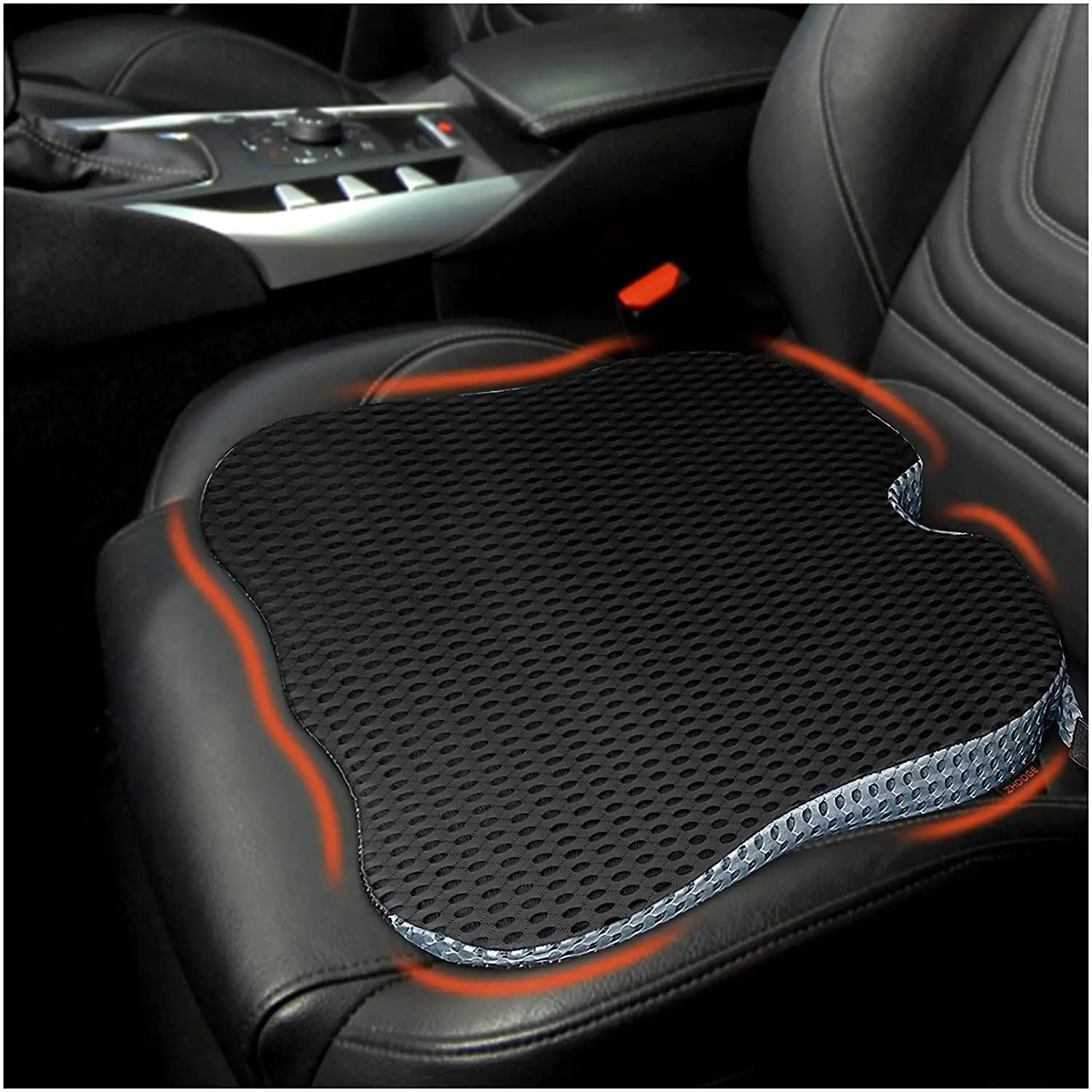 Orthopedic Memory Foam Seat Cushion – Tailbone & Sciatica Pain Relief for Car, Office, and Wheelchair Use - Delicate Leather