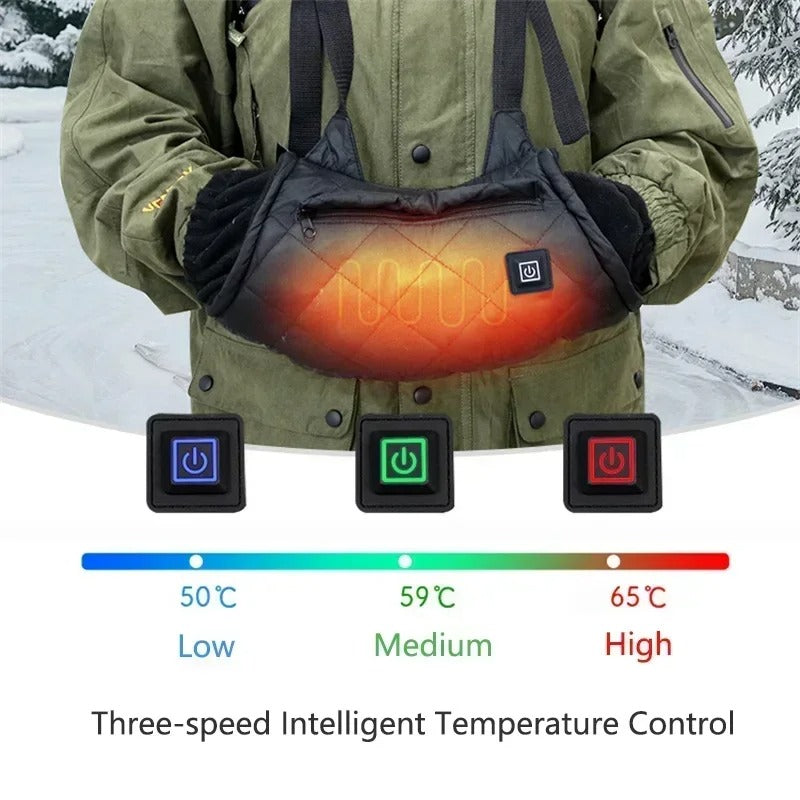 USB Electric Heated Gloves - 3-Grade Adjustable Temperature Winter Thermal Hand Warmers for Outdoor Activities