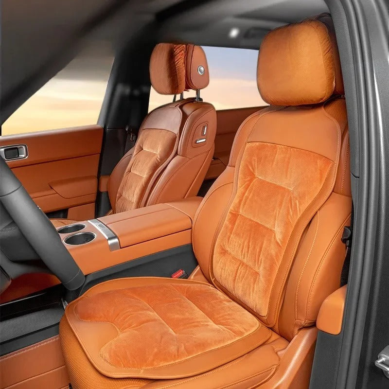 Flannel Universal Car Seat Covers – Stylish, Warm, and Comfortable Full Set for Autumn and Winter - Delicate Leather