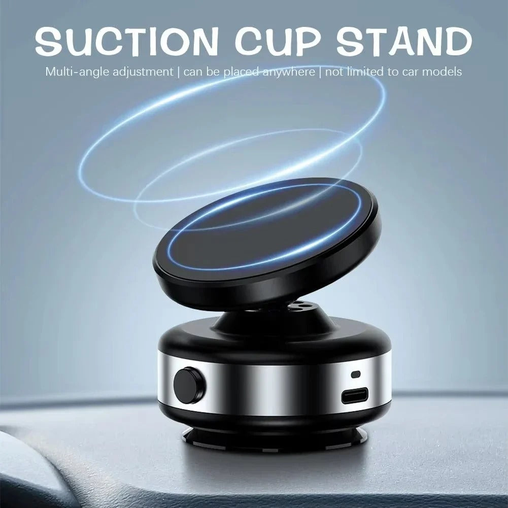 360° Rotating Magnetic Car Phone Holder – Dual-Sided Vacuum Suction Mount for Smartphones