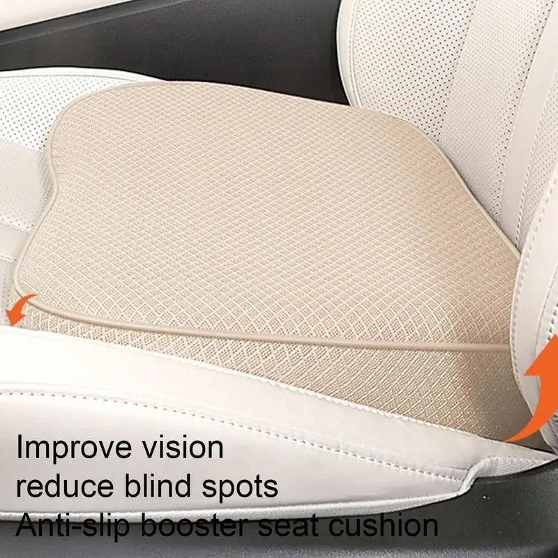 Portable Car Booster Seat Cushion – Heightening Mat with Lumbar Support for Improved Visibility and Fatigue Relief