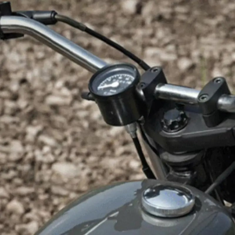 LED Retro Digital Tachometer – 12V Motorcycle Speedometer with Dual Mileage Display & GPS - Delicate Leather