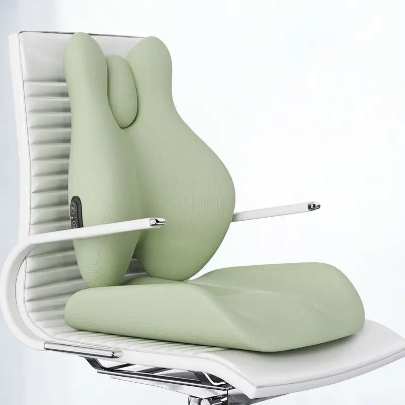 Ergonomic Lumbar Support Cushion – Office Chair Massage Backrest Pillow for Sedentary Comfort - Delicate Leather
