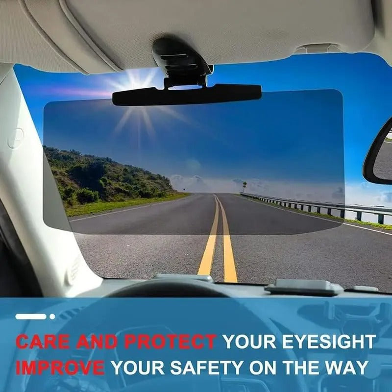 Adjustable Car Sun Visor – UV Protection Windshield Shade for Eye Comfort - Delicate Leather