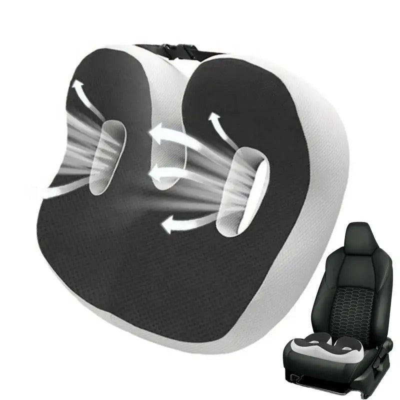 Orthopedic Memory Foam Seat Cushion – Non-Slip Comfort for Tailbone, Sciatica, and Back Pain Relief - Delicate Leather