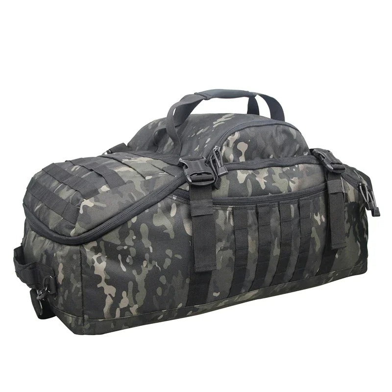 40L/60L/80L Molle Tactical Duffel Backpack – Multi-Function Gym, Travel & Outdoor Bag - Delicate Leather