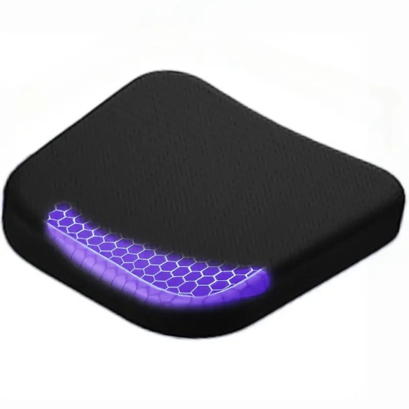 Large Car Seat Cushion – Travel Cushion for Long-Distance Travel & Office Use, Relieves Lower Back Pain - Delicate Leather