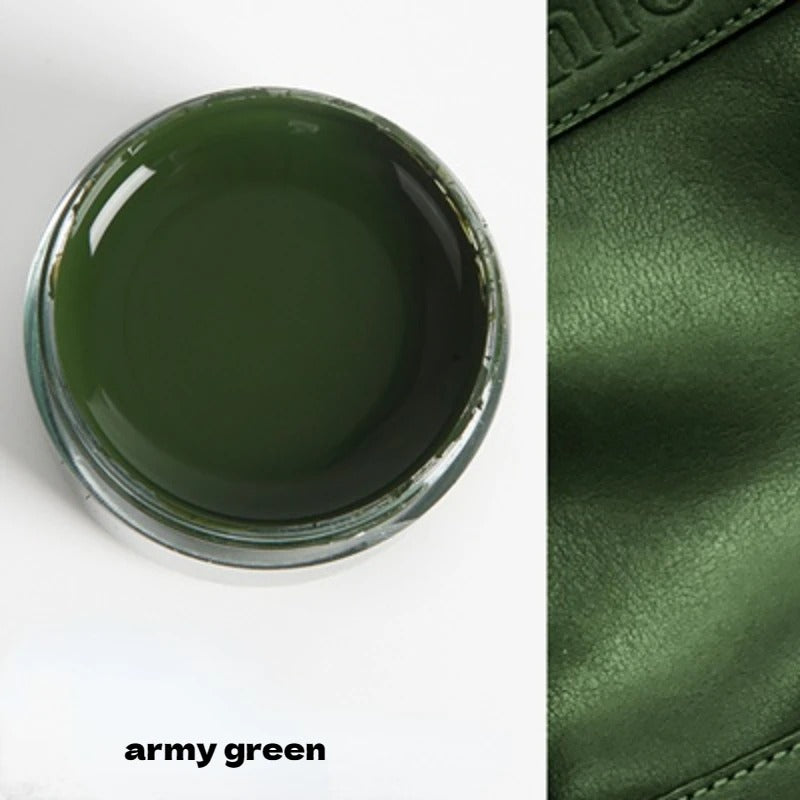Army Green Leather Vinyl Repair Kit – 30ML Liquid Leather for Car Seats, Sofas, Coats & More - Delicate Leather