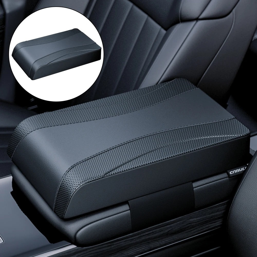 Adjustable Leather Armrest Cushion – Elbow Support and Seat Gap Organizer for Car Armrest Box - Delicate Leather