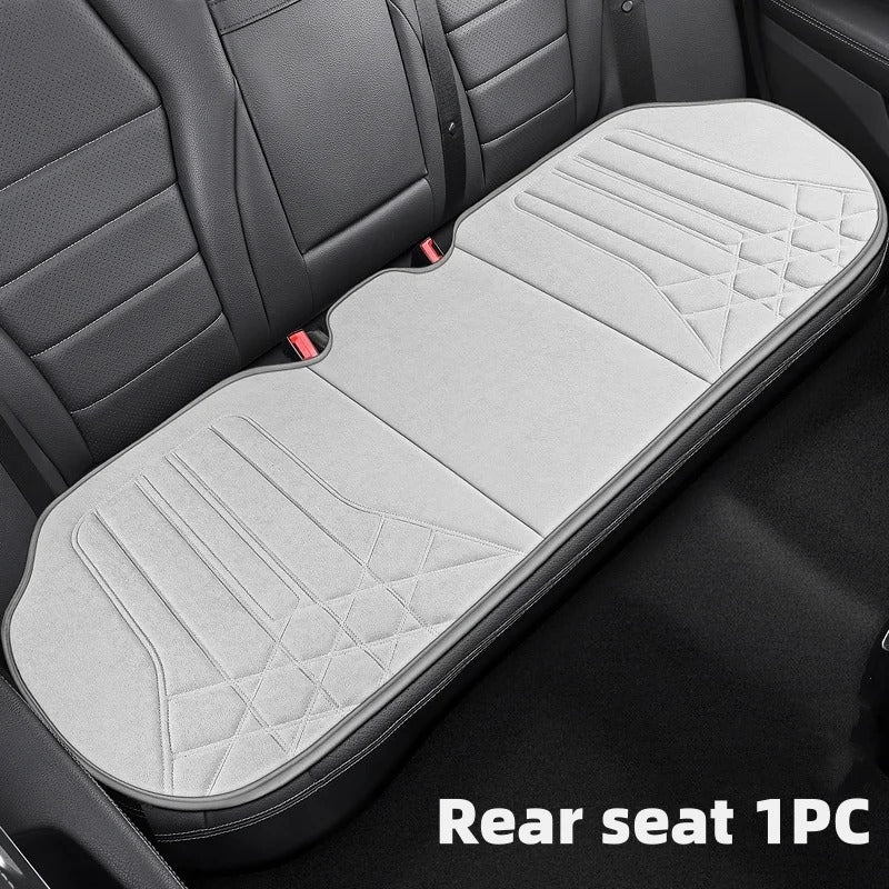 Universal Soft Suede Car Seat Cover - Breathable, Anti-Slip Driver's Support Cushion - Delicate Leather