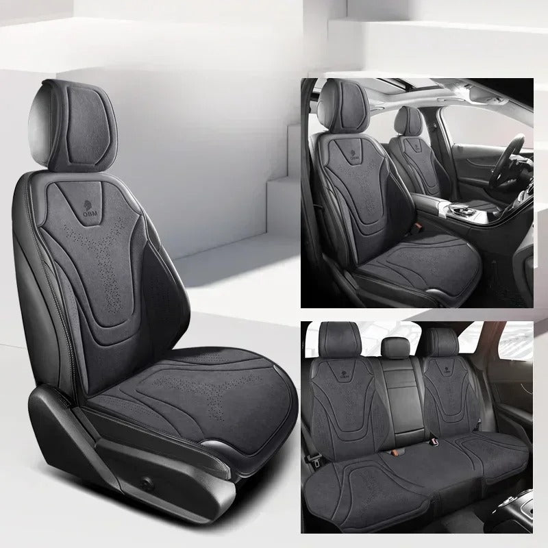 Universal Breathable Car Seat Cover – Four-Season Anti-Slip Protection for Sedans, SUVs, and MPVs - Delicate Leather
