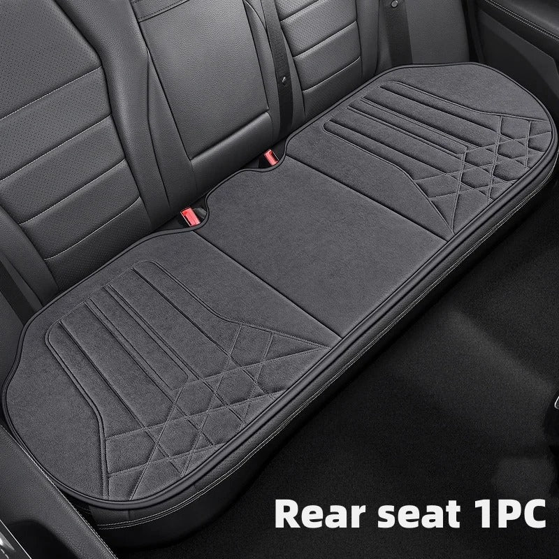 Universal Soft Suede Car Seat Cover - Breathable, Anti-Slip Driver's Support Cushion - Delicate Leather
