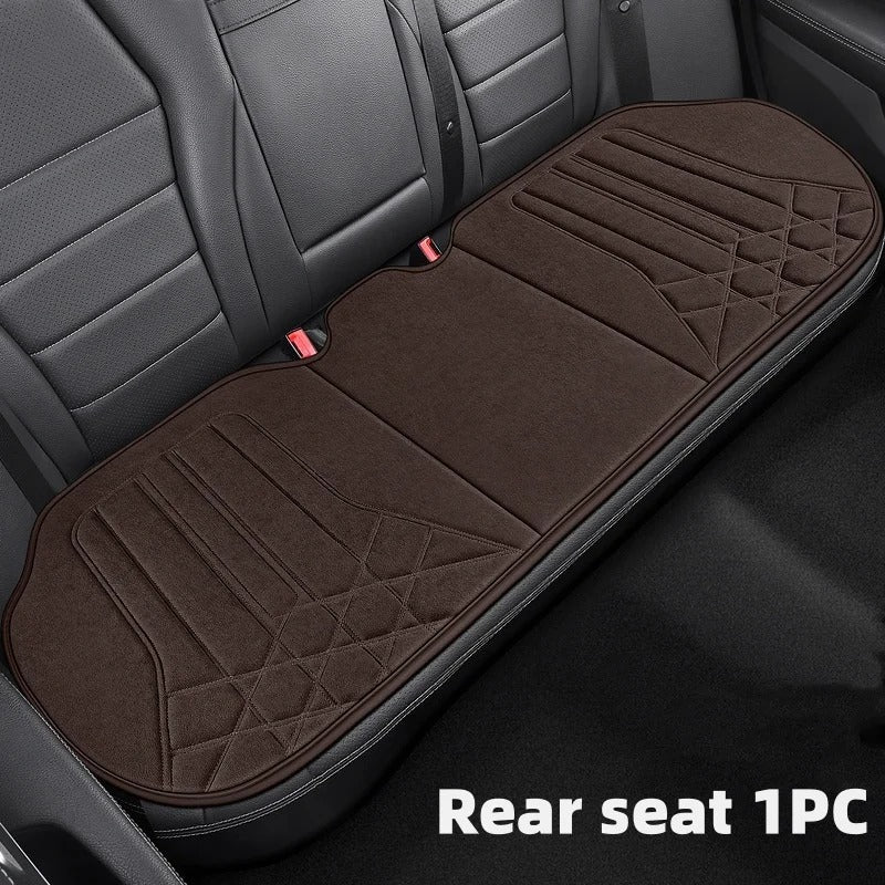Universal Soft Suede Car Seat Cover - Breathable, Anti-Slip Driver's Support Cushion - Delicate Leather