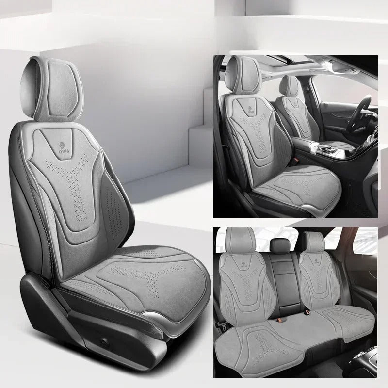 Universal Four-Season Car Seat Cover – Breathable Flax Anti-Slip Protection for Sedans, SUVs, and MPVs - Delicate Leather