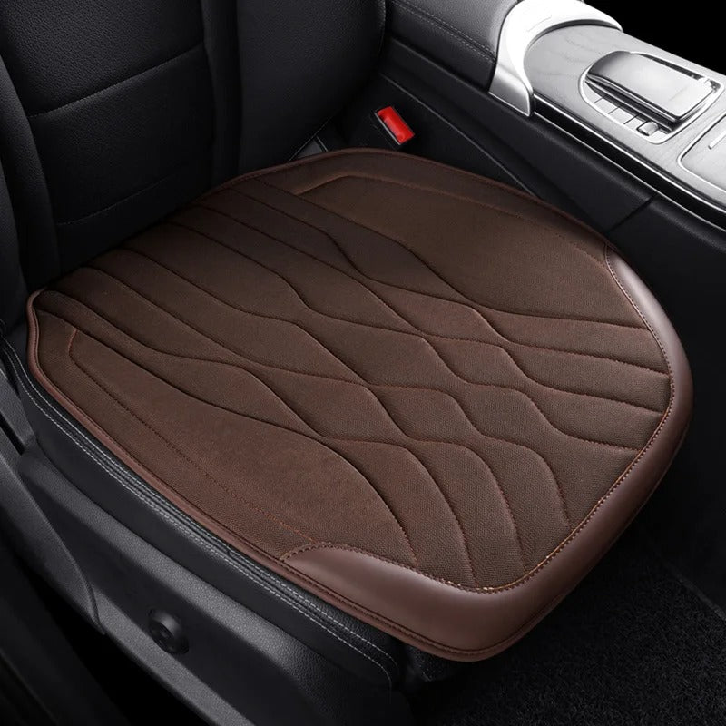Summer Cool Ice Silk Car Seat Covers - Universal, Breathable, Non-Slip Front and Rear Cushion Set with Backrest - Delicate Leather
