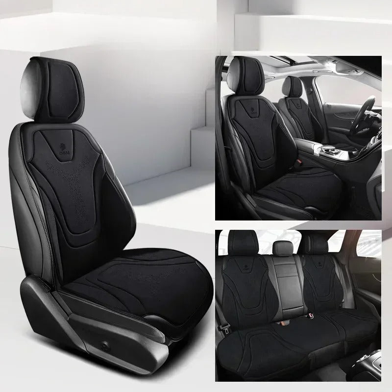 Universal Four-Season Car Seat Cover – Breathable Flax Anti-Slip Protection for Sedans, SUVs, and MPVs - Delicate Leather