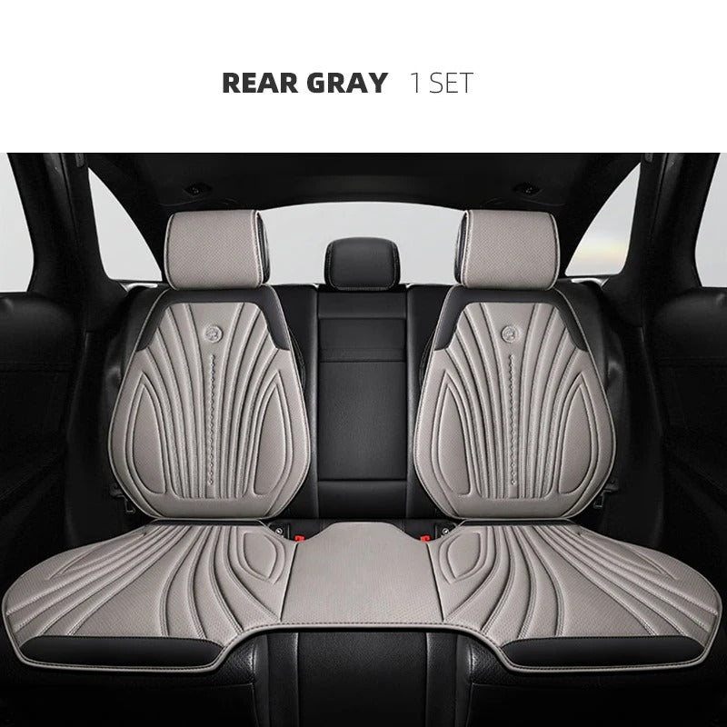 Universal Pink and White Car Seat Cover - Breathable Leather Protector Mat with Anti-Slip Design - Delicate Leather