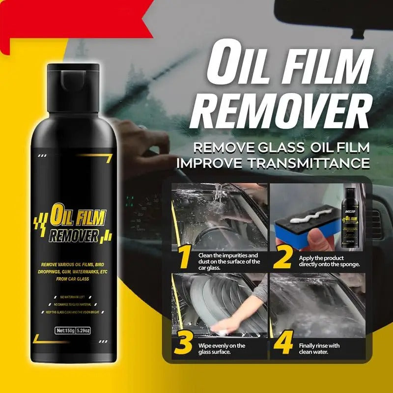Glass Oil Film Remover Spray – 150g Windshield Restoration for Cars, SUVs, & Trucks