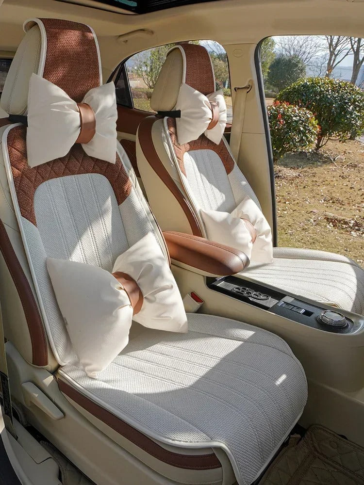 Universal Honeycomb Car Seat Cover – Ventilated Cooling Cushion for All-Season Comfort & Seat Protection - Delicate Leather