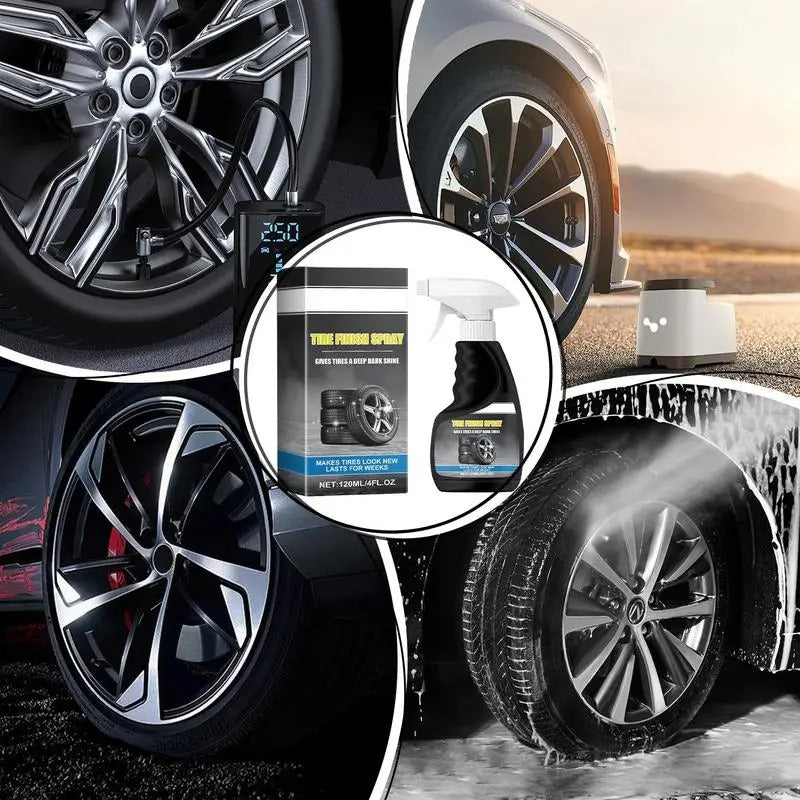 Tire Gloss Spray – 120ml Multifunctional Tire Nourishing & Wheel Cleaner Spray - Delicate Leather
