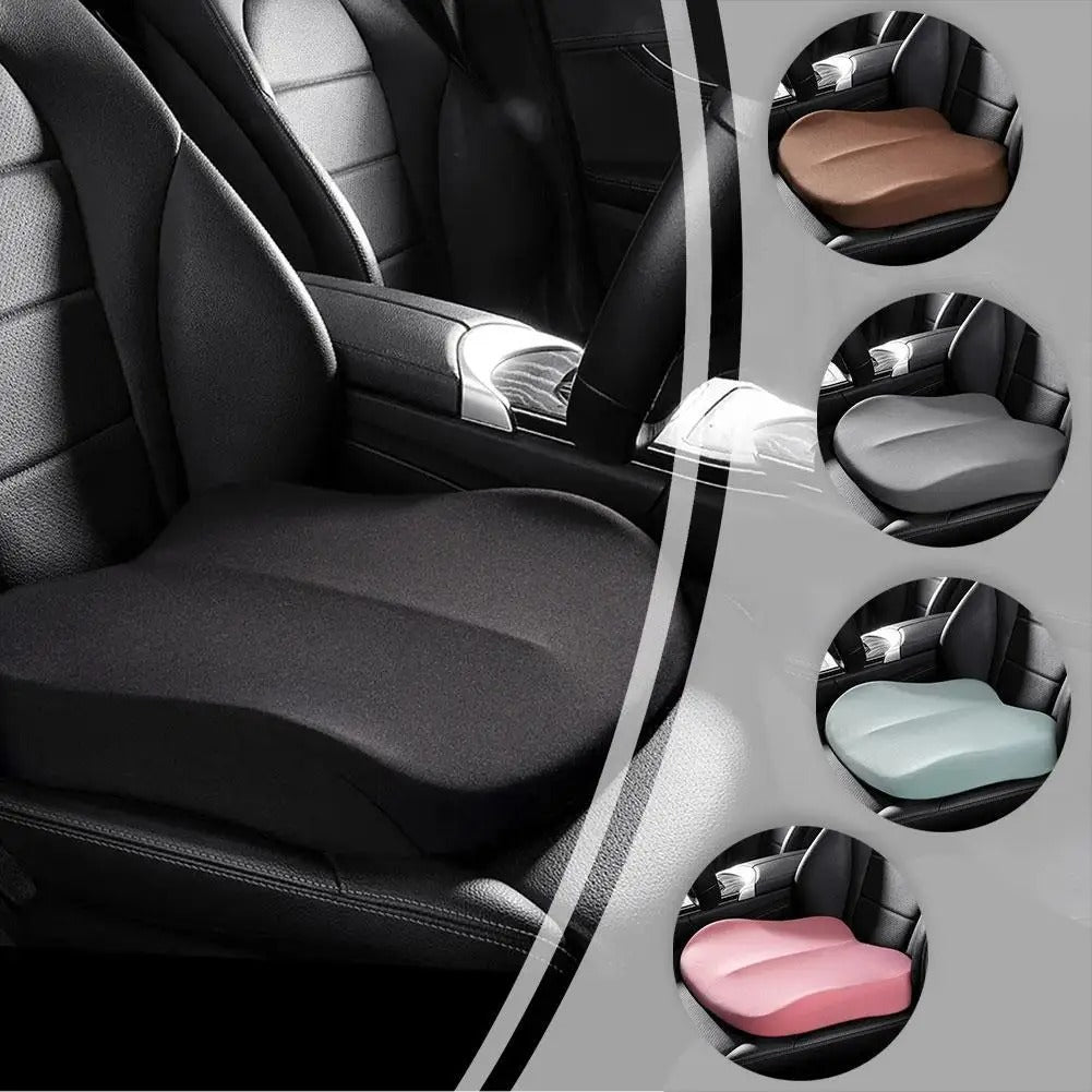 Memory Foam Driver Seat Booster Cushion – All-Season Universal Comfort for Car, Office, and Home Use - Delicate Leather