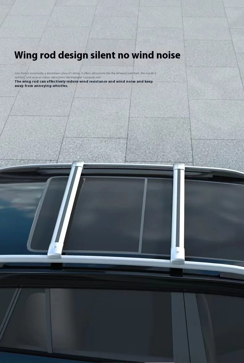Universal SUV Aluminum Alloy Roof Rack Crossbars - Travel Luggage Carrier Crossbars