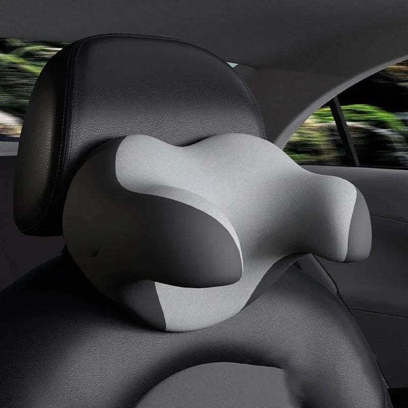Ergonomic Memory Foam Car Headrest Pillow – U-Shaped Neck Support for Travel and Driving - Delicate Leather