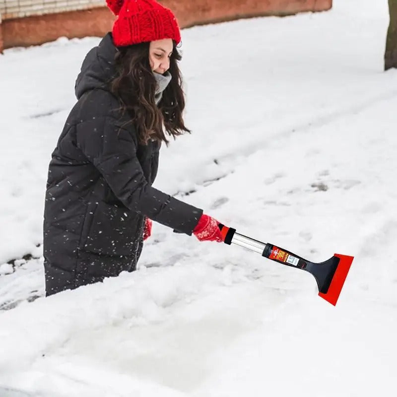 Snow Scraper with Foam Handle – No-Scratch Ice Crusher for Automotive Windows - Delicate Leather