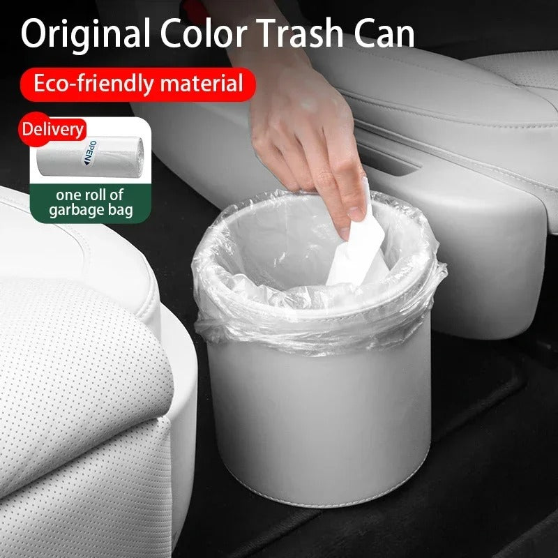 Multi-Functional Car Trash Can & Storage Organizer – For Leading Ideal Li L6/L7/L8/L9 ONE MEGA - Delicate Leather