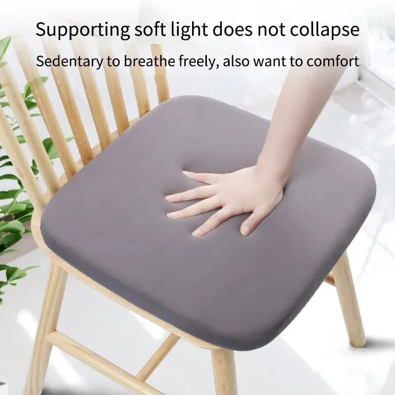 Ergonomic Memory Foam Seat Cushion – Hemorrhoid Relief and Prolonged Sitting Support for Office and Students - Delicate Leather