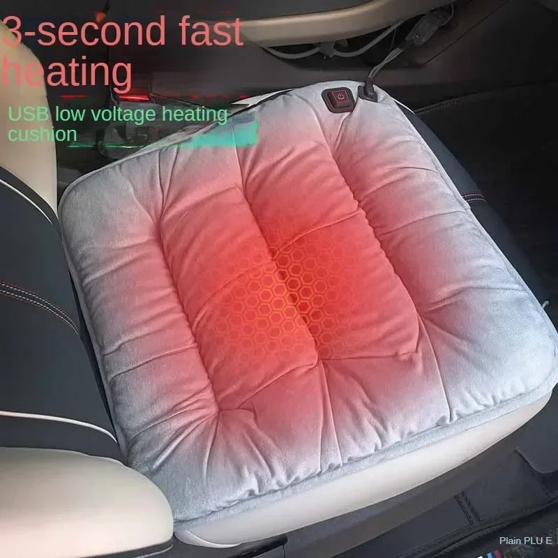 Adjustable Electric Car Seat Heating Pad – Universal Heated Cushion for Winter Comfort - Delicate Leather